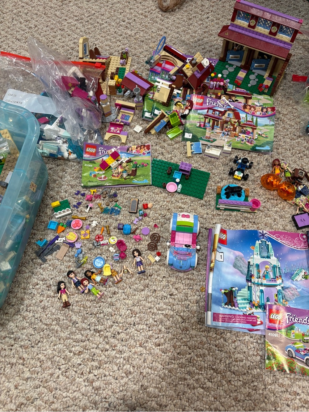 Multiple Lego sets lot - Mostly “Friends” sets with instruction books